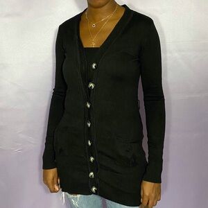 Isabella Rodriguez long black cardigan Small